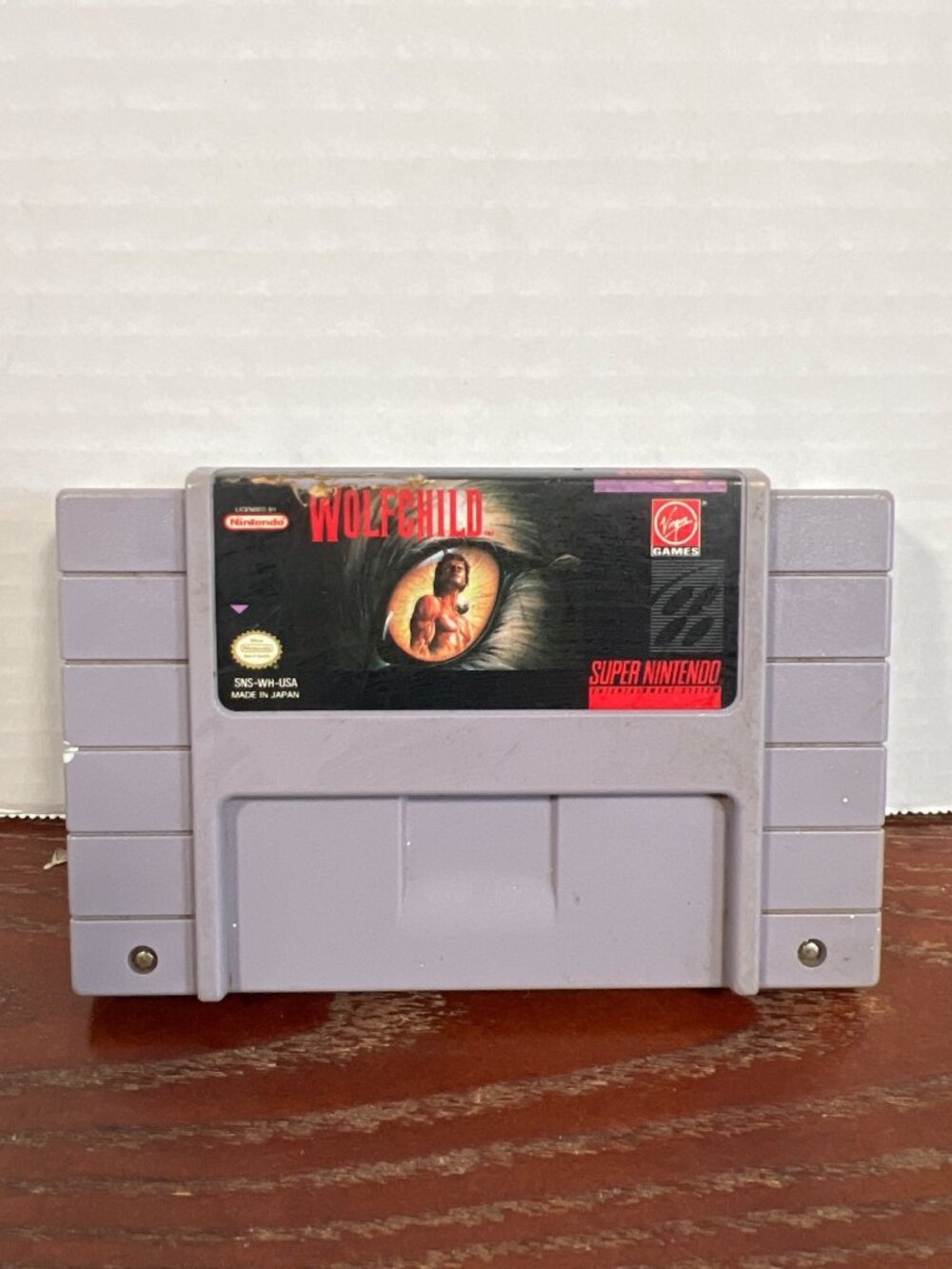 Wolfchild SNES Cartridge Classic Game Rare Tested Nintendo